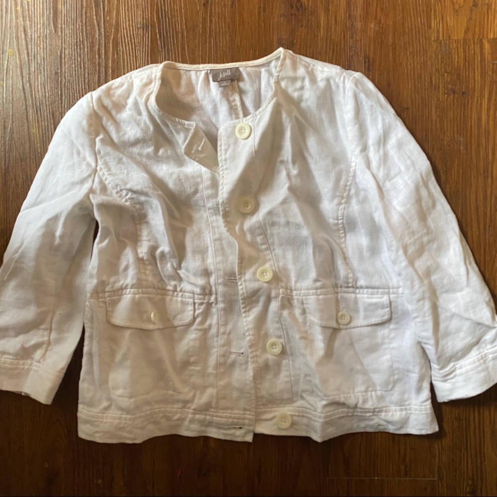 J Jill %100 linen jacket